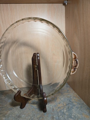 Vtg. PYREX #228 Clear crimp edge Glass Deep dish Pie Pan Plate 9" - Picture 4 of 5