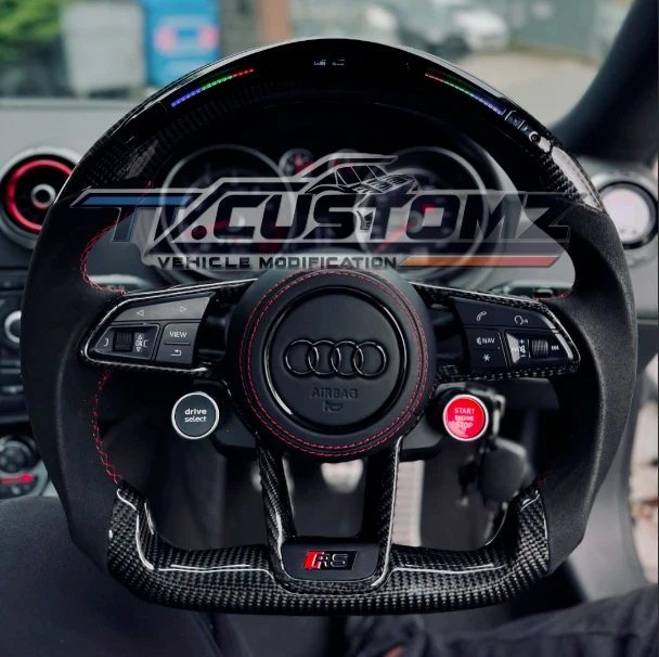 Audi R8, TTRS, RS3, RS6 RSQ3 Carbon Fibre LED Rev Counter Display Steering Wheel - Image 2 of 4