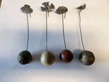 4 Antique Weighted Victorian Christmas Tree Candle Holders FREE SHIPPING!