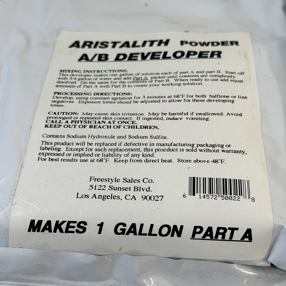 Lote de 6 desarrolladores fotográficos de película A/B Aristalith en polvo 3A y 3B Foto 2 de 4