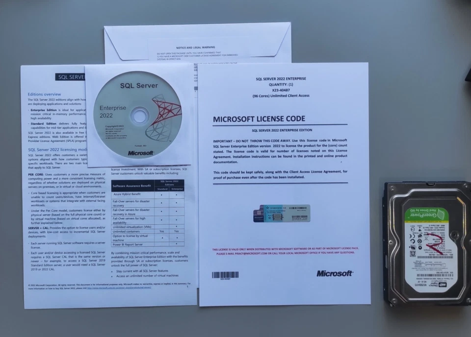 SQL Server 2022 Enterprise 96 Core License & DVD Unlimited CALs with CoA - Image 3 of 4