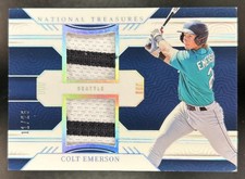 2024 National Treasures Colt Emerson Game Gear Dual Patch Holo Silver #/25