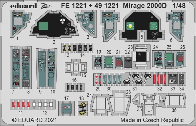 Eduard Accessories 491221 - 1:48 Mirage 2000D For KINETIC - New