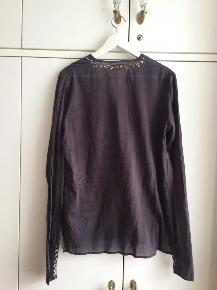 Day Birger zarte Bluse Gr. L Gr.40 dunkelbraun, schön! - Bild 2 von 4