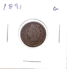 1891 US Indian Head Cent  G Good Free Shipping