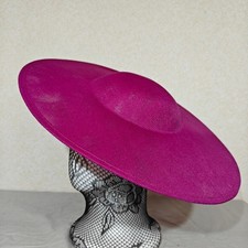 dark pink large fascinator hatinator millinery ascot race wedding hat base