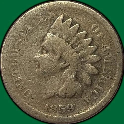 1859 Indian Head Cent Good G Coin #33613
