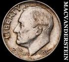1955 Roosevelt Dime- Silver- Scarce Better Date No Reserve #J6913