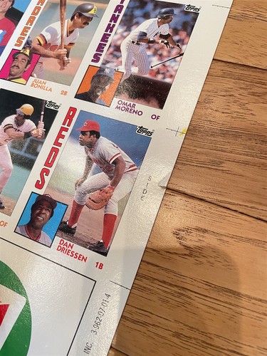 1984 Topps 7-11 Baseball Uncut Sheet Palmer Brett Carew Smith (132 Karten) *US70 - Bild 8 von 9