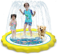 Kids Sprinklers for Outside, Splash Pad for Toddlers  Baby Pool 60" Water Toys