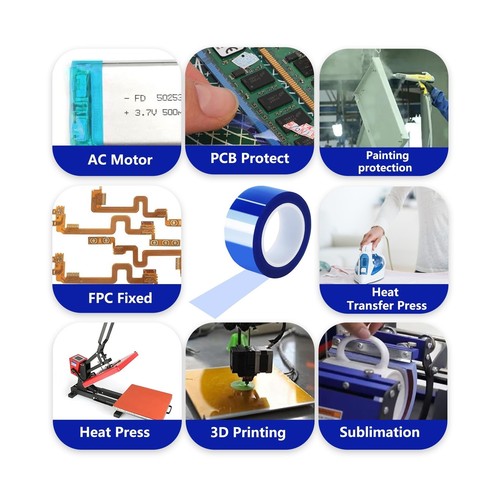 6 Rolls 20mm x16m(52ft) Blue Heat Resistant Tape,Heat Transfer Tape for H - Picture 5 of 7