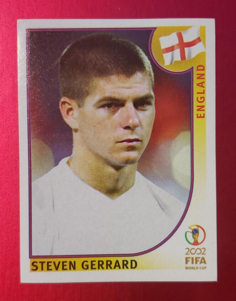 Steven Gerrard 直筆雑誌ポスター イングランド代表 Steven Gerrard Sticker #432 England - Panini World Cup 2002 Korea