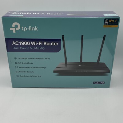 Tp-Link Archer A8 AC1900 Wi-Fi 802.11ac Dual Band MU-MIMO Router NIB~Sealed