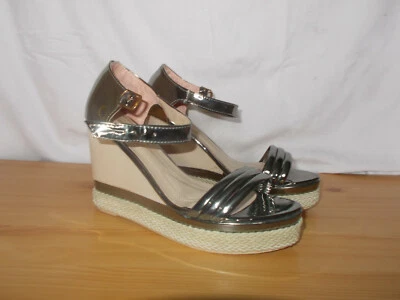 Chaussures escarpins argenté Ayakkabı Havuzu 38FR hauts talons compensés - Photo 1/4