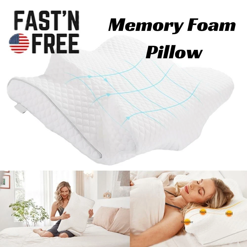 Memory Pillow for Neck & Shoulder Pain Relief for Side Back Angel