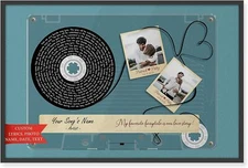 Personalized Music Song Lyrics Cassettes-Tape Prints, Customized Love Photos