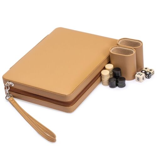 "Mini Juego de Backgammon Cuero Magnético de Viaje, ""Bozcaada"" - 9" - Imagen 2 de 10