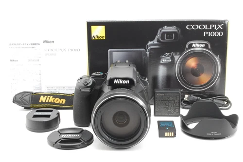 【MINT-BOXED】Nikon Coolpix P1000 16MP 4K Digital Camera Black 125x From JAPAN