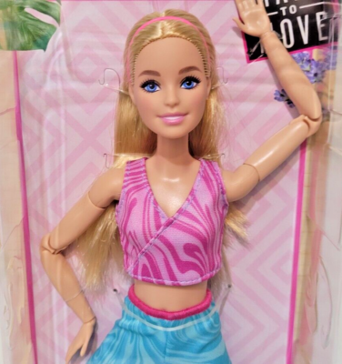 Barbie Made to Move Blonde Fashion Doll Sports Top and Pants Bendable Joints
