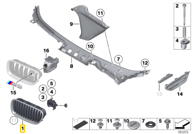 NEU BMW 5 F10 M5 13-17 SATZ VON FRONT NIERENGRILLS 8057224 8057223 国家試験用ウィッグ２体、練習用ウィッグ２体
