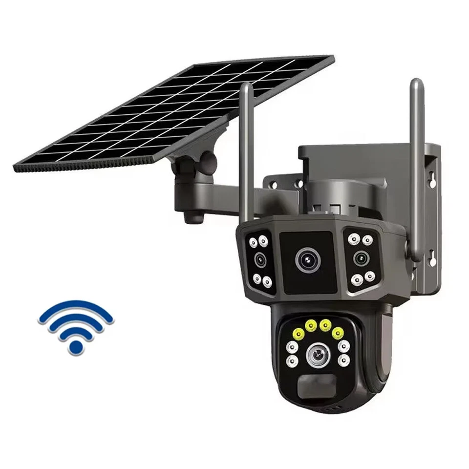Solar Battery Powered Wireless WiFi Outdoor Pan/Tilt Home Security Camera System - Image 3 of 4