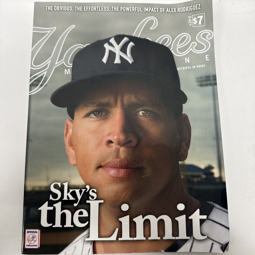 Arod 2008 Yankees Magazine July, 2008 with Team Poster  Ticket July 8 2008