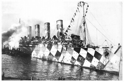 rp03794 - Cunard Liner - Mauretania in Dazzle Paint - Druck 6x4