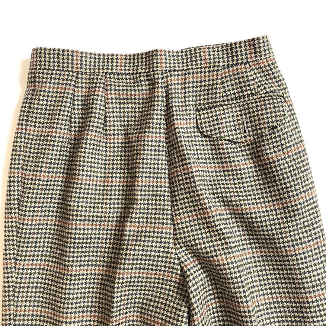 90s Burberry two tuck glen check slacks