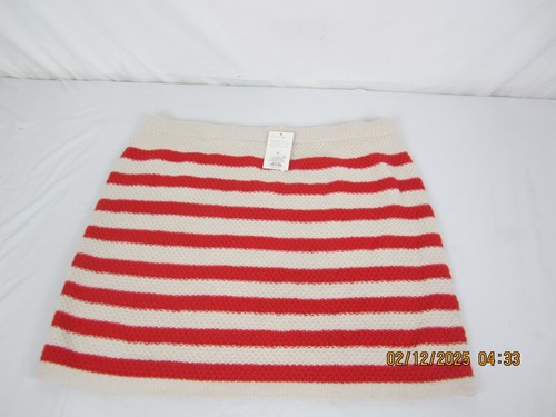 Women's A New Day Mini Sweater Skirt Red Stripe XL - Picture 9 of 18