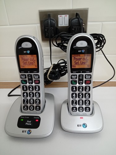 BT 4000 Big Button Twin Cordless Landline Phone Set With Nuisance Call Blocker