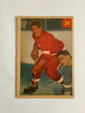 1954-55 Parkhurst #34 Marcel Pronovost - Detroit Red Wings (Inv.D)