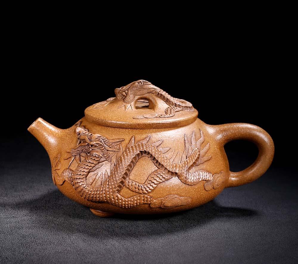 Gu Jingzhou Signed Old Chinese Handmade Yixing Zisha Teapot w