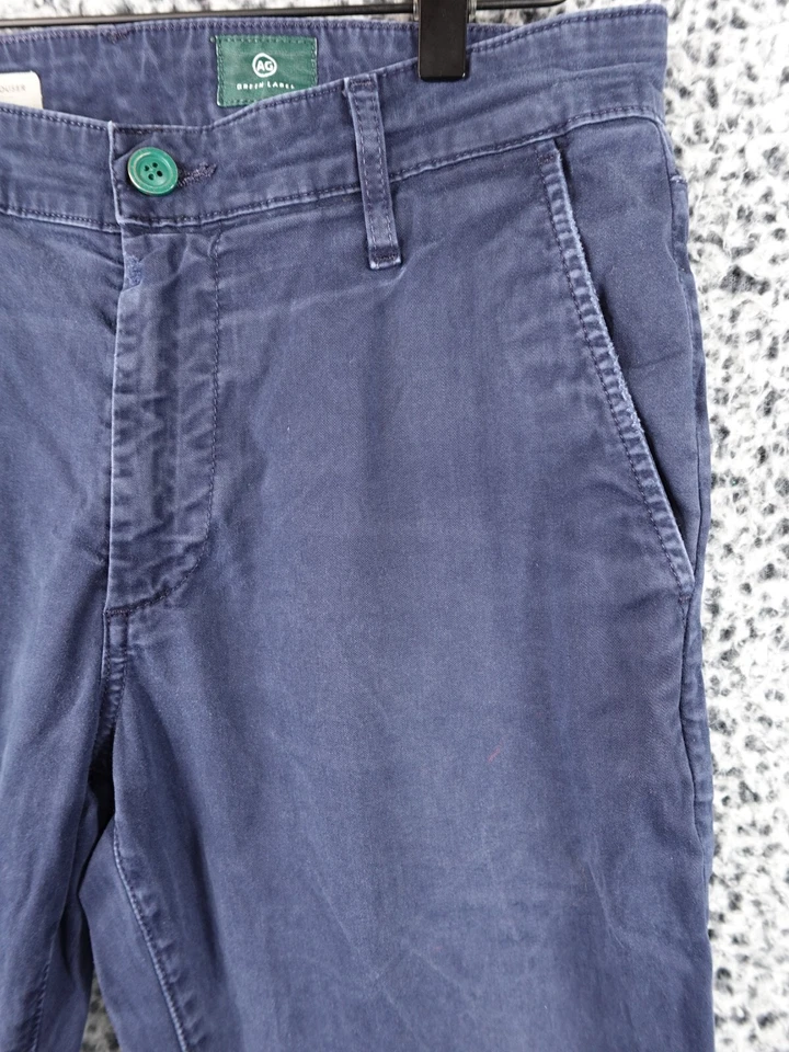 Pantalones AG Adriano Goldschmied Hombres Azul Medianoche El Graduado Logo de Pierna a Medida 31 Foto 3 de 4