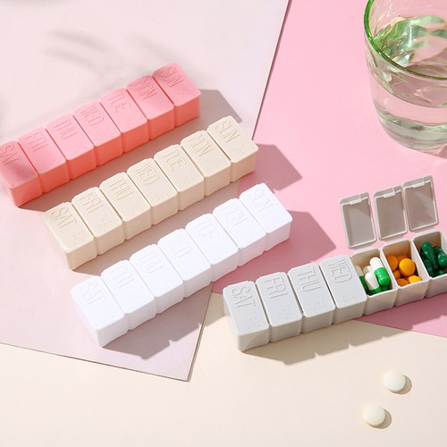 Plastic Weekly Pill Box Daily Organiser Medicine Tablet Storage Dispenser Week - - Picture 3 of 33