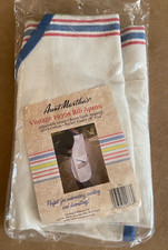 Bib Apron Aunt Martha's Vintage style kitchen craft striped embroidery paint