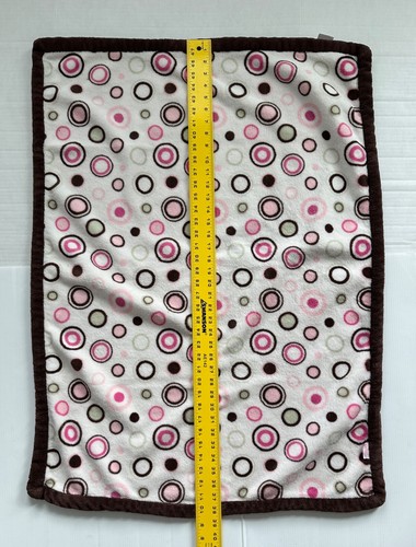 Carters Multi Dots Polka Circles Pink Brown Green Fleece Kids Baby Blanket - 第 4/7 張圖片