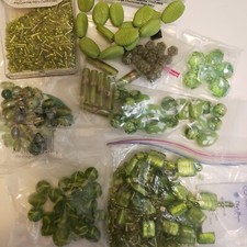  Glass Beads Green Bundle
