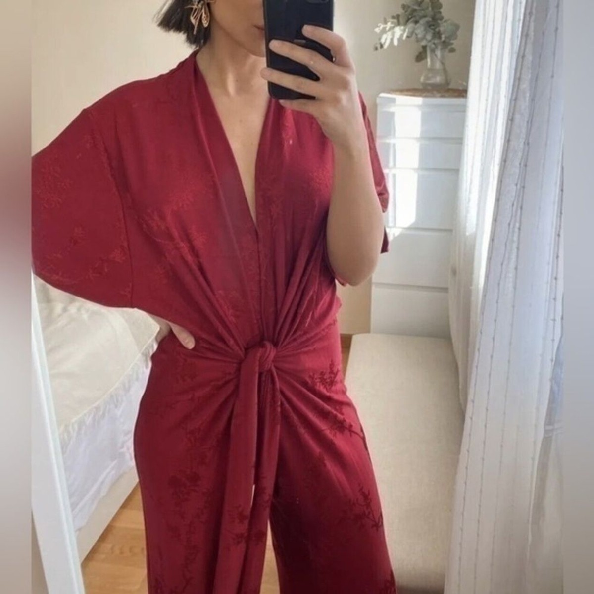 ZARA short sleeve jumpsuit surplice v neckline 7345 457 | eBay