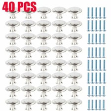 40PCS Stainless Steel Door Knobs Cabinet Handles Cupboard Drawer Kitchen Pulls