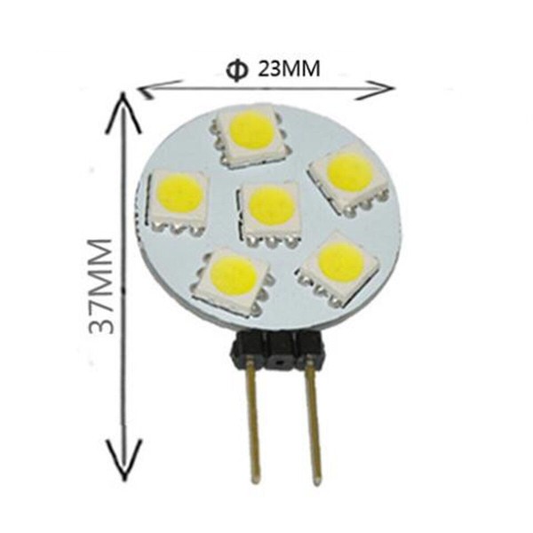 5X G4 12V 5050 Smd 6/9/12 Led Auto Boot Licht Reinen/Warm Weiß GlüHbirne Lampe-image