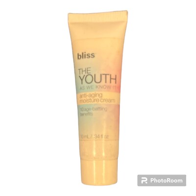 Bliss The Youth As We Know It Anti-Aging Moisture Cream Day .34oz 10ml