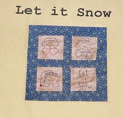 Timeless Treasures Stitchery Quilt Embroidery Sewing Template Let it Snow - Picture 2 of 5