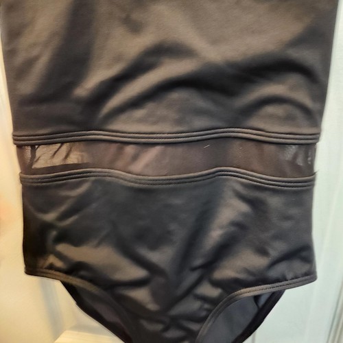 Balera Black Leotard with Mesh Details- Size Child Large - Picture 3 of 8