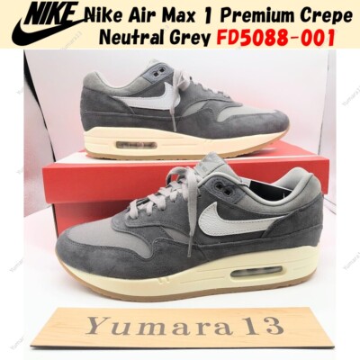 Nike Air Max 1 Premium Crepe Neutral Grey FD5088-001 Men's Size | eBay
