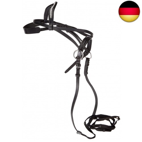 HKM 9209 Gebisslose Trense Funny Horses - Spielzeugtrense Holzpferde Schwarz, - Bild 1 von 4