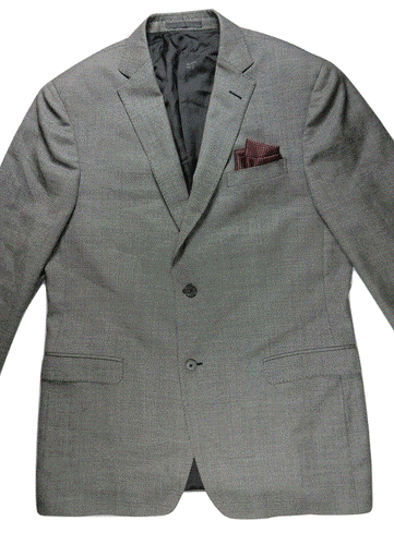 Ermenigildo Zegna Suit Jacket Blazer 44 Slim Gray Wool Birdseye Designer Recent - Bild 1 von 11