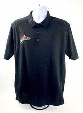 Nike Mens Golf Large Black Polo Tour Performance Dri Fit Athletic