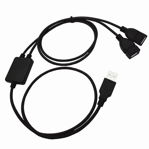Câble de charge de données d'extension USB 2.0 A mâle vers double femelle répartiteur en Y 1 m - Photo 4 sur 5