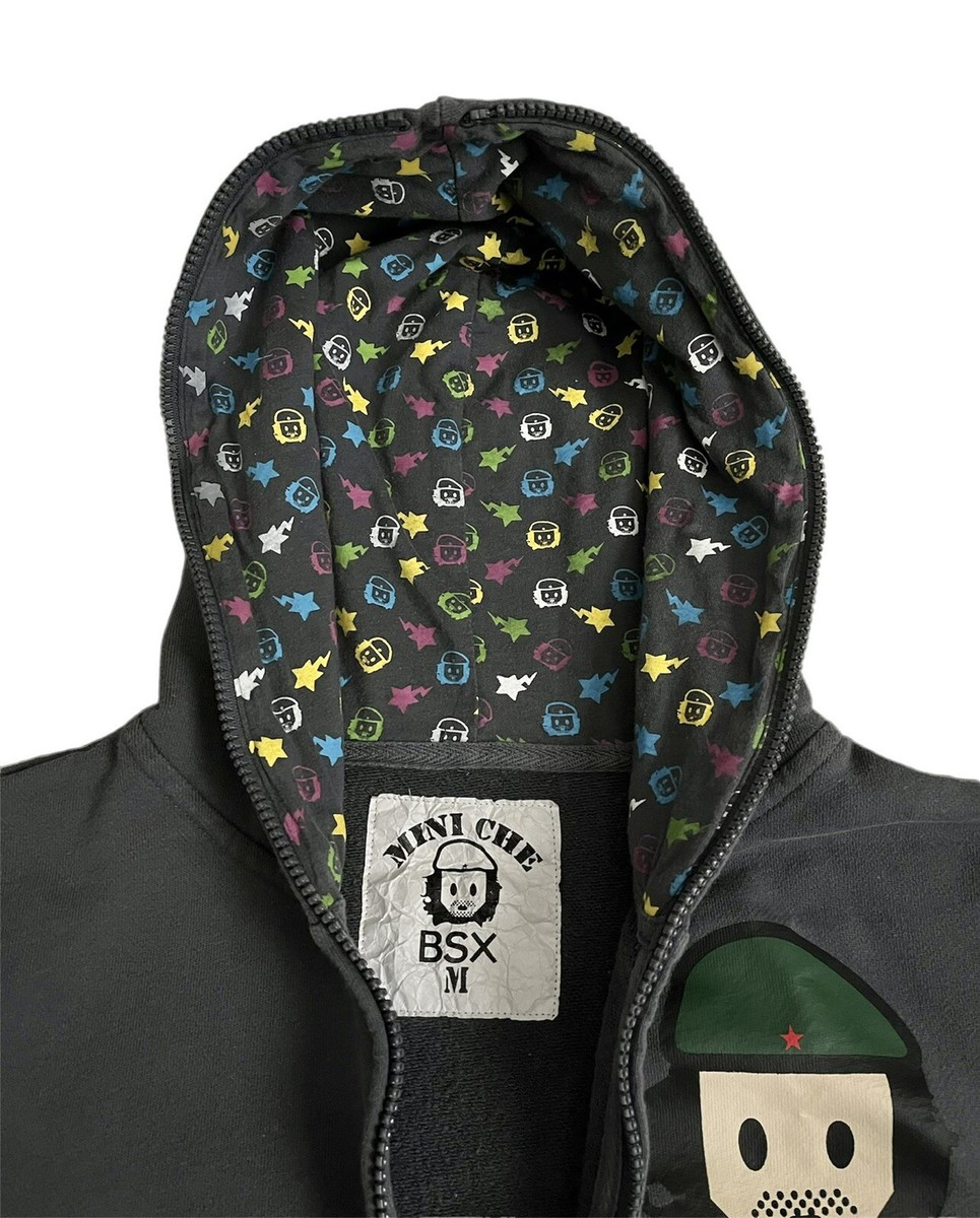 BSX MINI CHE GUEVARA HAPPINESS FULL ZIP BAPE STYLE GREY BSX MINI CHE GUEVARA HAPPINESS FULL ZIP BAPE STYLE GREY