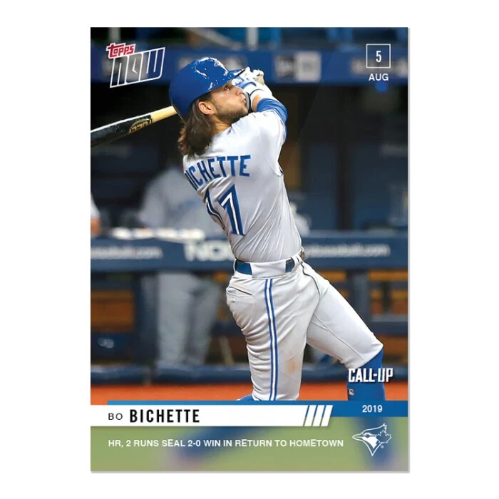 2019 TOPPS NOW # 637 BO BICHETTE ROOKIE CALL-UP Toronto Blue Jays